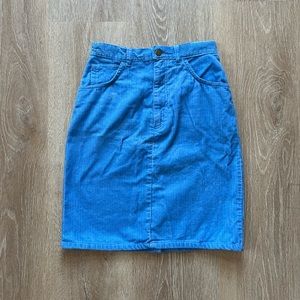 LIGHT BLUE CORDUROY SKIRT